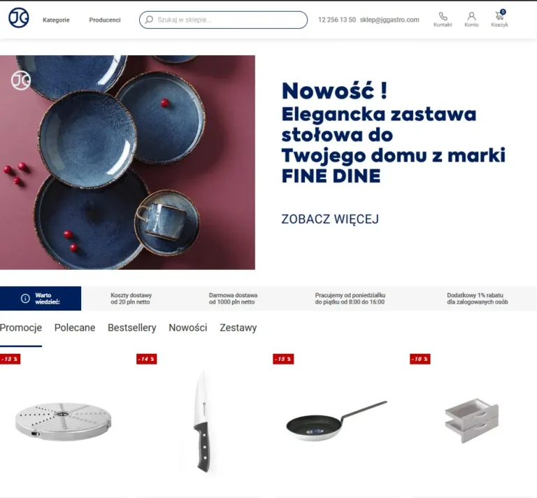 Stworzenie sklepu internetowego - jggastro