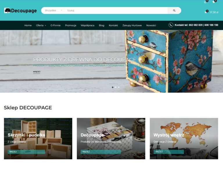 Stworzenie sklepu internetowego prestashop sklep-decoupage